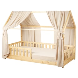 Set double ciel de lit cabane en gaze de coton DUO
