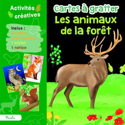 Cartes à gratter Les animaux de la forêt