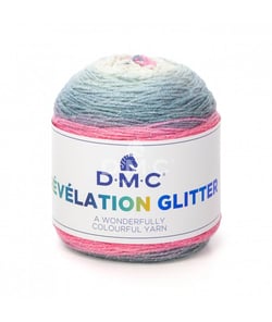 Pelote de laine REVELATION GLITTER pour étoles - DMC Wonder 500 Gris