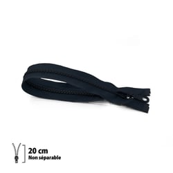 Fermeture éclair Z53 - moulée 6mm Non séparable - 20 cm