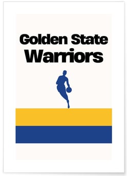 Affiche Golden State Warriors - Design minimaliste | A3 : 29,7x42cm