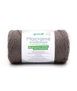 Bobine de corde MACRAME 330 GR - Gründl 5 Gris