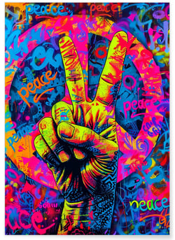 Affiche Peace Pop Art | A3 : 29,7x42cm