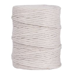 Fil de jute, 6 plis, 6mm bobine 120m, blanc
