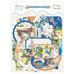 Tags éléments décoratifs en papiers scrapbooking carterie MEDITERRANEAN HEAVEN