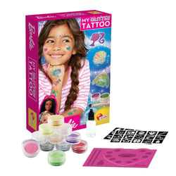 LISCIANI - Barbie - My Glitter Tattoo - Tatouage paillette enfant - Tatouage éphémère - Jeu créatif - À partir de 5 ans
