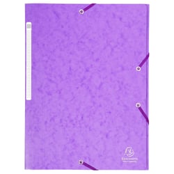 Chemise à élastiques Maxi capacity carte lustrée 425gm2 - A4 - Violet - x 25 - Exacompta