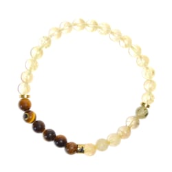 Bracelet Chakra Plexus Solaire Perles rondes 6 mm - Omsaé