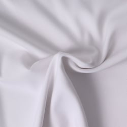 Tissu Gabardine extensible Bambou recyclé Aelys uni Blanc