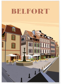 Affiche ville Belfort 2 | A3 : 29,7x42cm