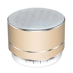 Enceinte Bluetooth Mini A10 Métal Son Puissant USB 3W Autonomie 10m Or YONIS
