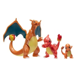Pokémon - Pack 3 figurines Select Evolution Charmander , Charmeleon , Charizard - Jazwares