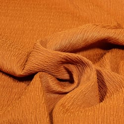 Tissu Crépon Teinture extensible uni Ocre