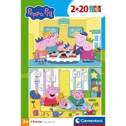 Puzzle 2D 2x20 pièces - Peppa Pig - CLEMENTONI