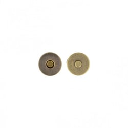 Lot de 2 fermoirs magnet à rivets couleur or antique 19mm
