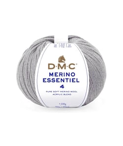 Pelote de laine Merino Essentiel 4 - DMC - Certifié Oeko-Tex 885 Gris