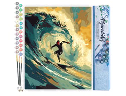 Peinture par Numéro Figured'Art - Surfeuse professionnelle - Kit de Loisir Créatif DIY Numéro d'Art Complet - 40x50cm sans châssis en bois