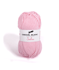 Fil de coton et Acrylique à tricoter ou crocheter SALSA - Cheval Blanc 70 Rose