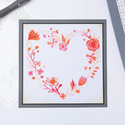 Pochoirs superposés - Couronne de fleurs en cœur - 4 pièces - Sizzix
