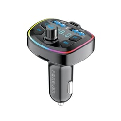 Forever Chargeur Voiture USB-C / 2 USB-A 20W avec Transmetteur FM Bluetooth et Micro-SD Noir