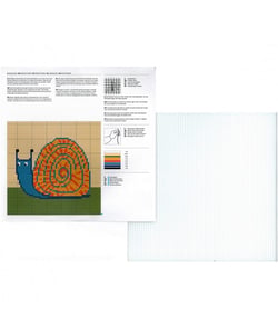 Canevas enfant avec cadre - Escargot - Rico Design Bleu