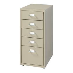 Caisson de bureau armoire meuble de rangement à roulettes avec 5 tiroirs