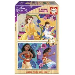 Puzzles 2 X 25 pcs Princesses Disney en bois - Educa Borras - Disney Princess - Beige