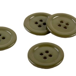 Lot de 3 boutons 100% nacre ronds kaki