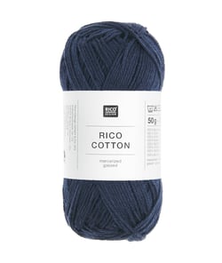 Coton à tricoter ou à crocheter Rico Cotton - Rico Design 806 Bleu Marine