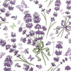 4 serviettes en papier découpage collage 33 cm BOUQUET DE LAVANDE PROVENCE