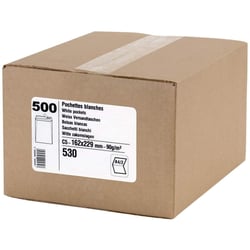 Enveloppes - Blanche - C5 - 162x229mm - Autocollante - Carton de 500 - GPV