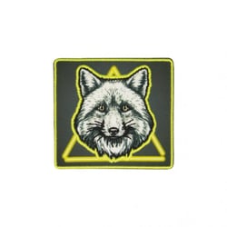 Lot de 3 écussons thermocollants fluo renard 6cm x 5cm