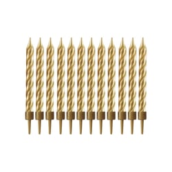Bougie - lot de 12 - or