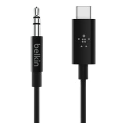 Belkin Câble Audio USB-C vers Jack 3,5mm Son Haute Qualité 90cm Noir
