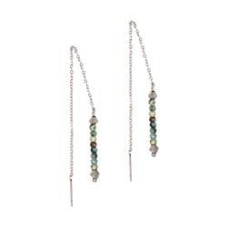 Boucles d'oreilles pendantes Lumia en pierres Turquoise Africaine - Sloya