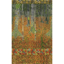 Tissu Panneau Robert Kaufman Gustave Klimt Quilting sur fond Ocre - Panneau de 60 cm