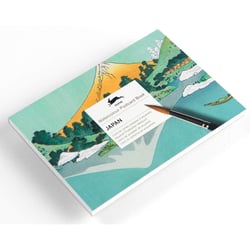 Livre de cartes postales à peindre - Aquarelle - 15x10,5cm - 16 illustrations japonaises