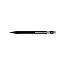 Stylo à bille - Corps noir - Métal - Encre bleue - Pointe moyenne - Caran d'Ache - 849