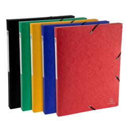 Boite de classement Exabox Dos 25mm Carte lustrée Scotten - A4 - Couleurs assorties - x 10 - Exacompta
