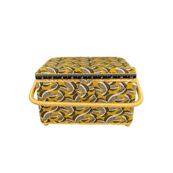 Boîte à couture 18,5x26x16cm ocre