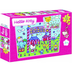 Puzzle hello kitty circus 2 x 30 pieces - dujardin - 62301b