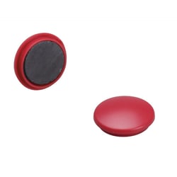 Lot De 4 Aimants Ronds Diamètre De 32 Mm - Rouge - Sign