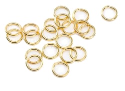 200 anneaux de jonction ouverts 6 mm métal doré - création bijoux perles
