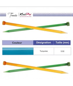 Aiguilles à tricoter Spectra Trendz N°4 à 5,5 - Knitpro Bleu