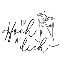 Tampon "Ein Hoch auf dich", 6x8cm