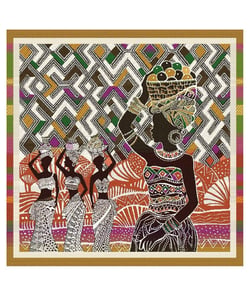 Carré jacquard 48x48 afrique