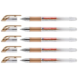 Roller à encre gel EDDING 2185 - Cuivre - Pointe 0,7 mm - Lot de 5