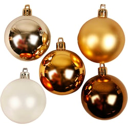 Boules de Noël, d 6 cm, or, 20pièces/ 1 Pq.