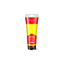 Gouache Studio - Jaune citron fluo - Ultra couvrante - Mate - Tube 250 ml - Caran d'Ache