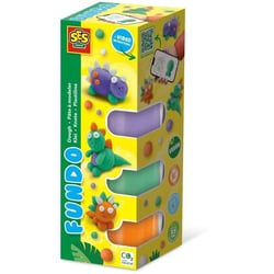 Pâte a modeler FunDo - Dinosaures (3x90gr-1x40gr) - Interactive pour les jeunes enfants.